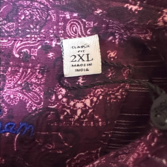 NWT Robert Graham Long Sleeve Polo Shirt Mens XXL Purple Heather $158 - Picture 6 of 13